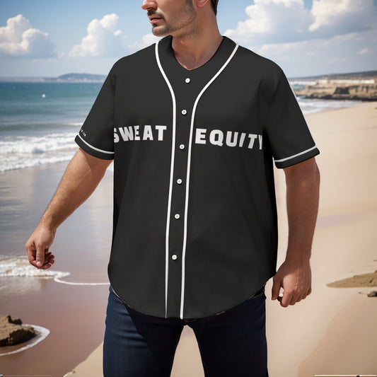 All-Over Print Men's Short Sleeve Baseball Jersey With Pinstripes